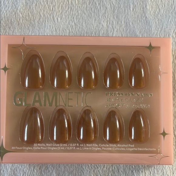NIB Glamnetic press on nails Maple Glaze short almond - Picture 2 of 9